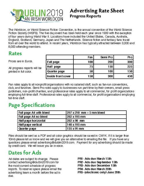 PR Advertising Rates